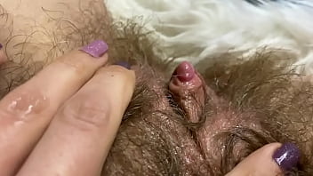 Huge erected clitoris fucking vagina deep inside big orgasm